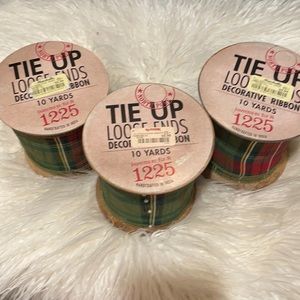Christmas Plaid Wired Cloth Ribbon - Tie Up Loose Ends Decorative Ribbon